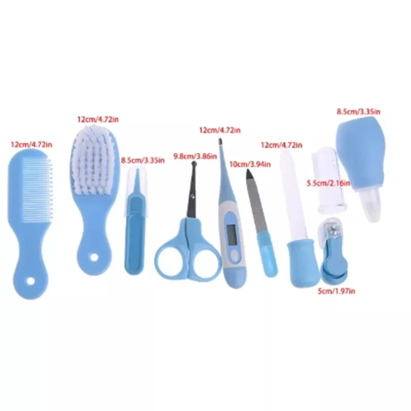 10Pcs Multi-Piece Baby Care Kit Newborn Hair Nail Thermometer Beauty Brush Kit