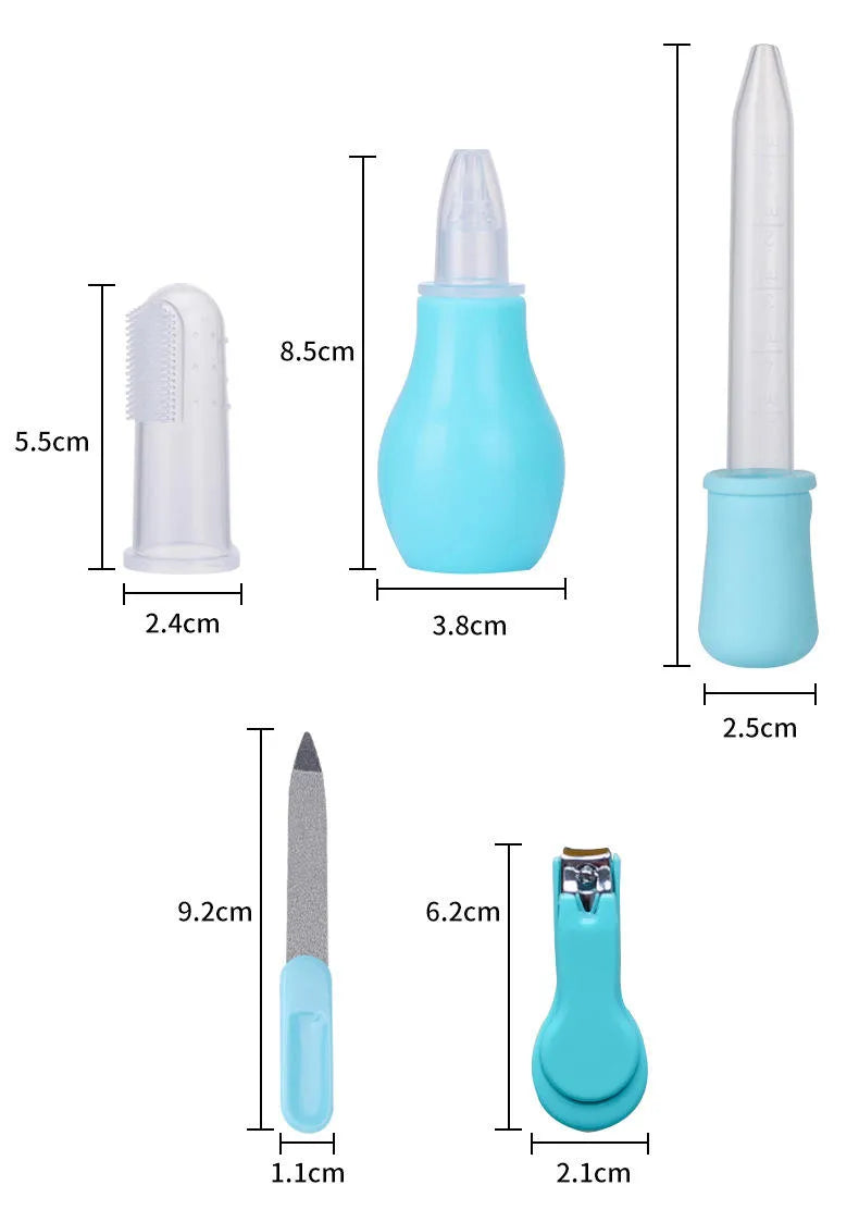 10Pcs Multi-Piece Baby Care Kit Newborn Hair Nail Thermometer Beauty Brush Kit