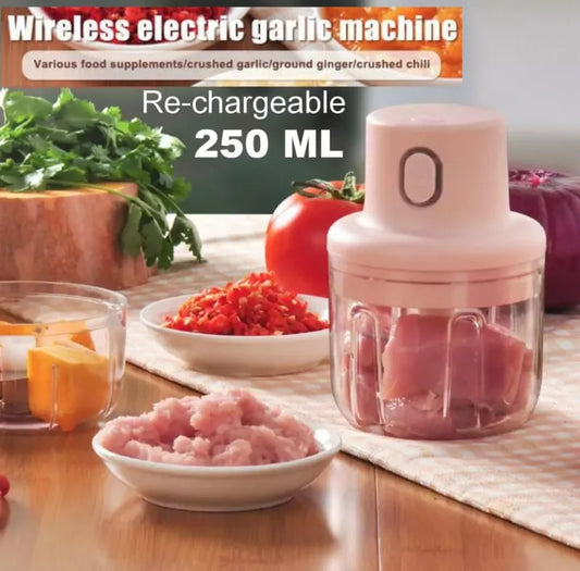 250ml USB Rechargeable Portable Electric Mini Garlic Chopper, Food Chopper